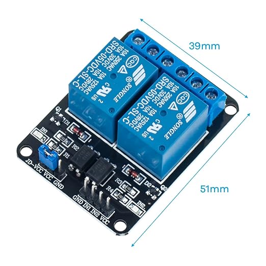 Hosyond 6Pack 2 Channel DC 5V Relay Module - Image 3