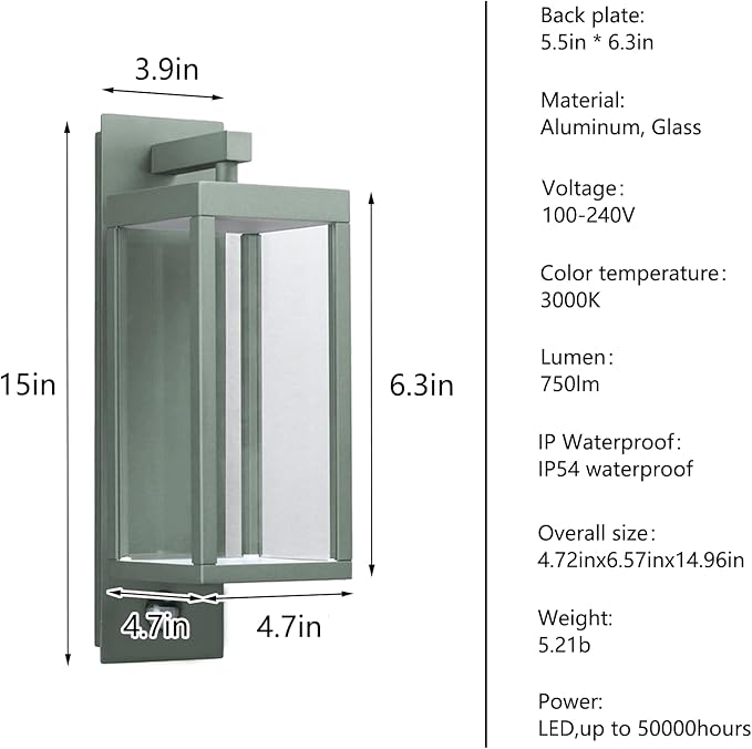 Lustrlach Outdoor Motion Sensor Wall Light - Image 6