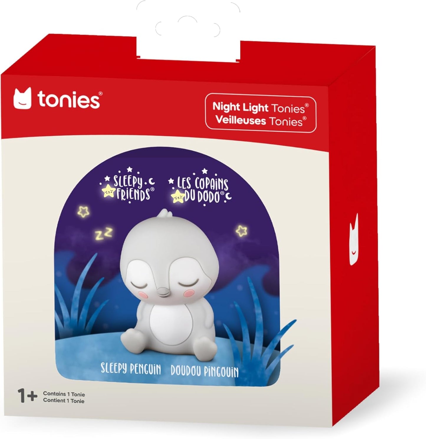 Tonies Night Light - Sleepy Penguin Audio Play Character from Sleepy Friends | Warm Glow | 140 Minutes of Beautifully Composed Melodies | Record Your Own Bedtime Stories