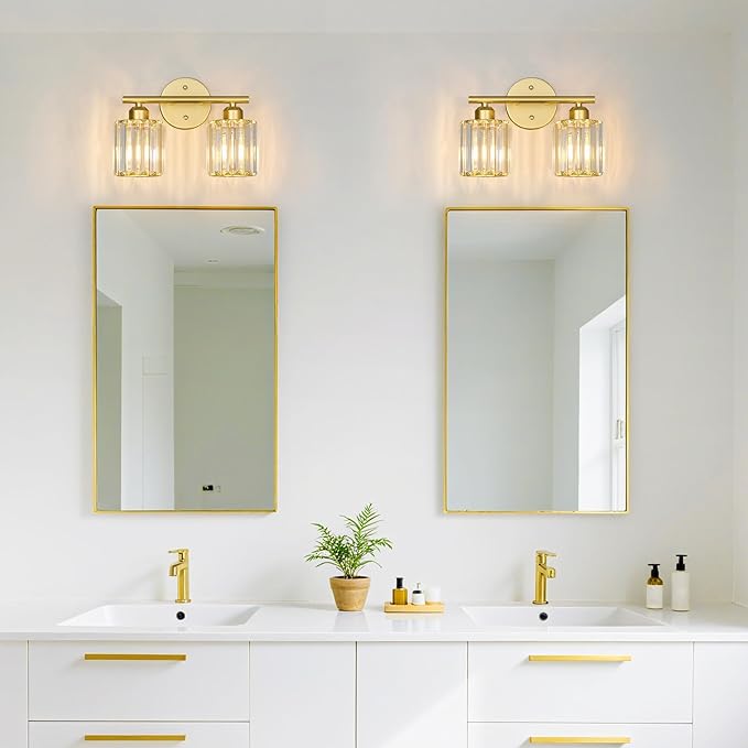 FDPBY Modern 2 Light Crystal Vanity Light, Compatible - Image 7