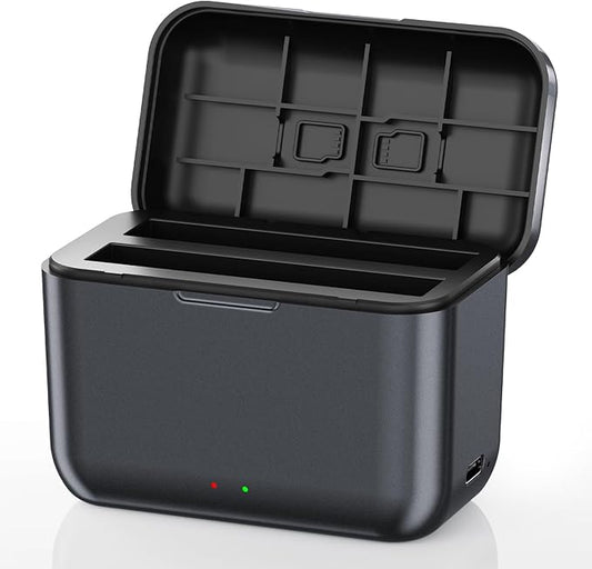 POWEROWL Charger for Insta 360 X5 Battery, Dual Port Fast Charging Case for by POWEROWL