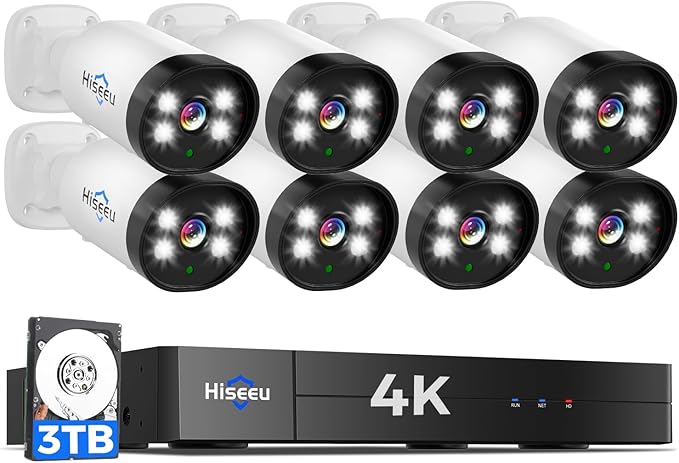 Hiseeu 4K Wired Security Camera System by Hiseeu