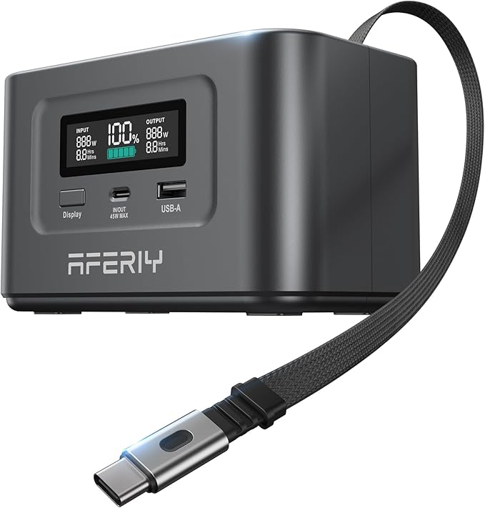 AFERIY 31000mAh Power Bank Station, 100W PD3.0 Laptop Portable Charger by AFERIY