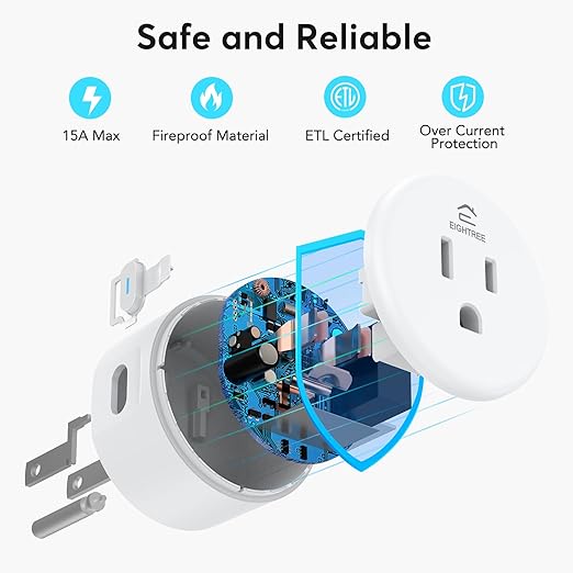 EIGHTREE Smart Plug, WiFi Outlet Works - Image 8