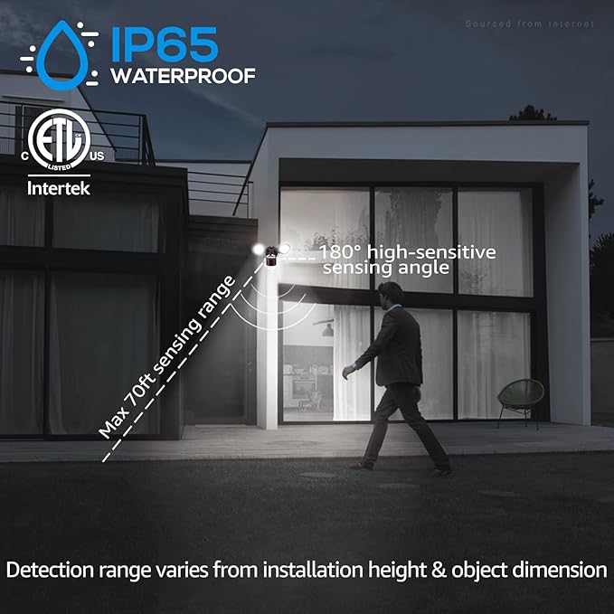 LEONLITE COB LED Security Light, Motion Sensor Outdoor Lights, Dusk to Dawn - Image 3