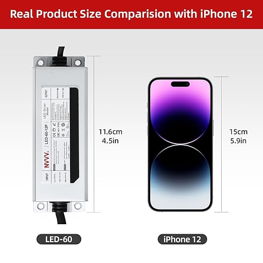 12V LED Driver 60 Watts Waterproof IP68 Power Supply Low Voltage Landscape - Image 5