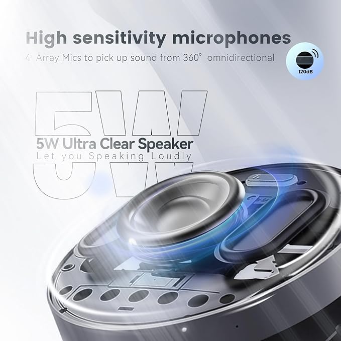 TONGVEO 2-in-1 Conference Speaker and Microphone, Daisy Chain Wireless - Image 4