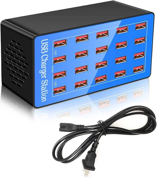 MaxLax USB Charging Station, 20-Port 100W/20A Multi-USB Charger Station by MaxLax