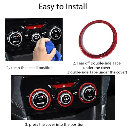 Auovo AC Climate Control Knob Outer Ring Covers Accessories - Image 5