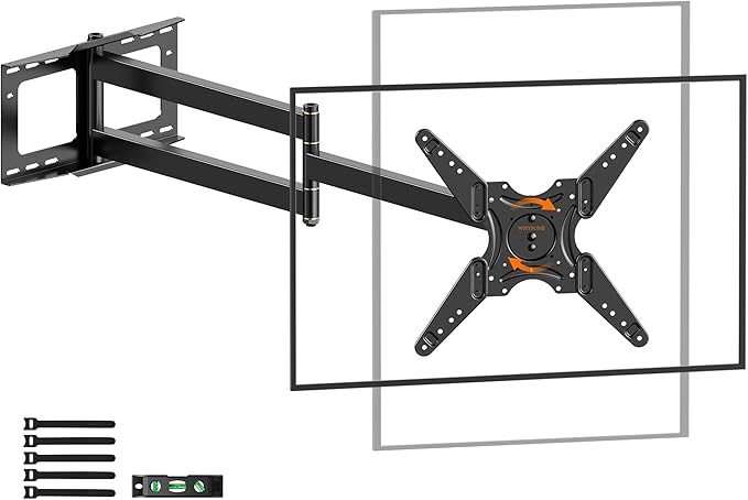 Extra Long Arm TV Wall Mount 48'' Extension, Rotating TV Wall Mount 180° Heavy by WHYFONE