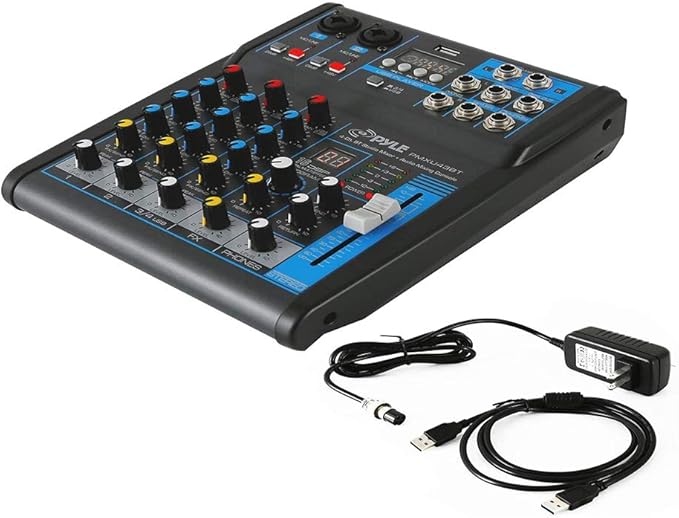 Pyle Professional Audio Mixer Sound Board Console System- Interface 4 Channel - Image 4