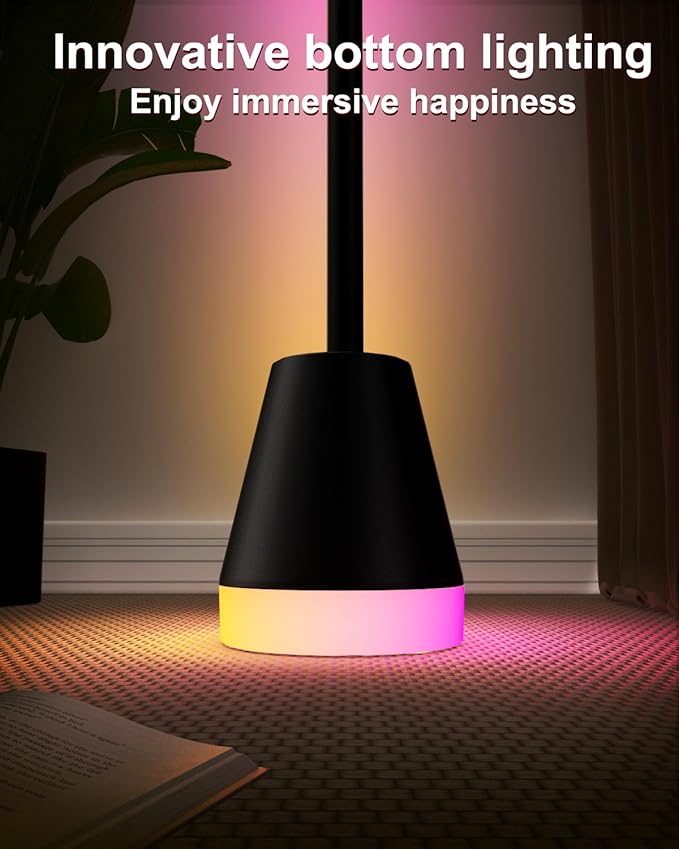 Keepsmile Smart RGB LED Corner Floor Lamp, Bright Tall Standing Lamps - Image 2