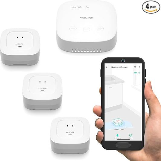 YoLink Smart Home Starter Kit: SpeakerHub & Water Leak Sensor 4 by YoLink