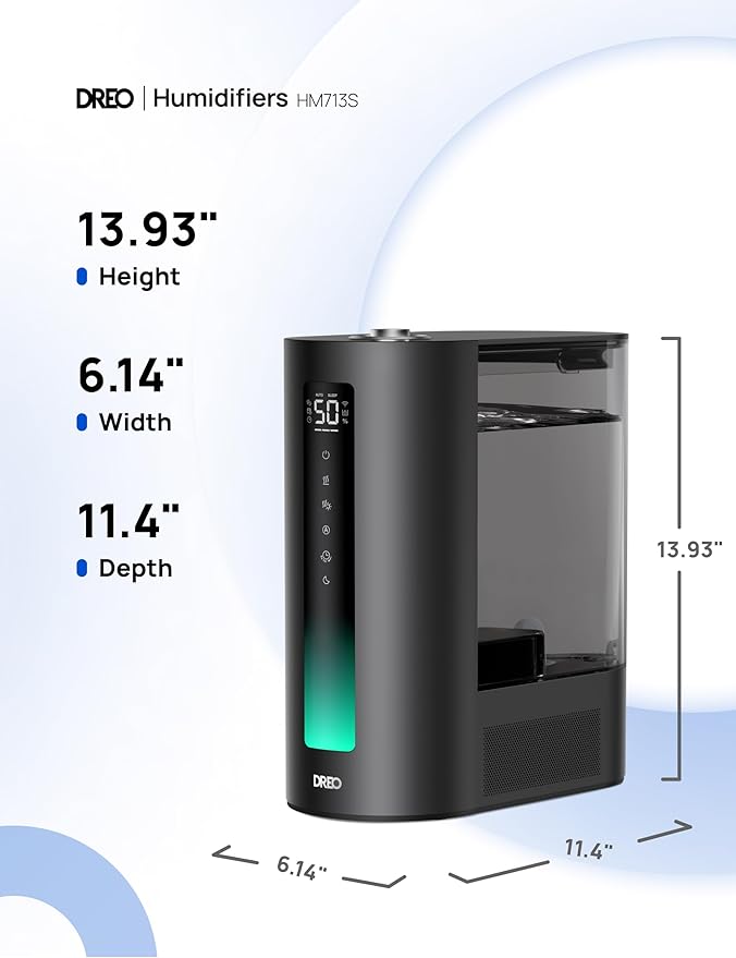 DREO 6L Humidifiers for Bedroom, Smart Warm & Cool Mist for Large Room - Image 8