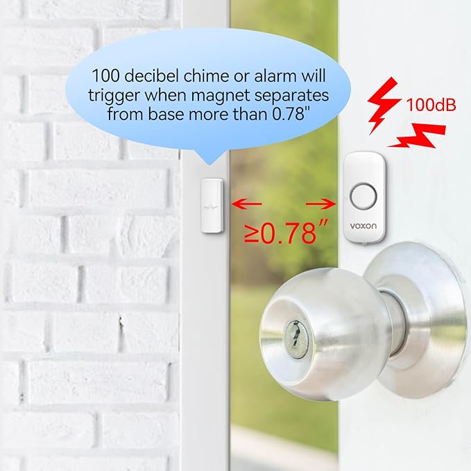 Door Window Alarm for Kids Safety, VOXON Door Alarm for Home Security Personal - Image 5