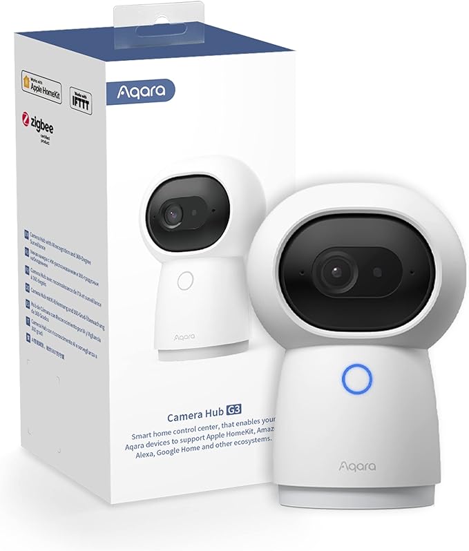 Aqara 2K Security Indoor Camera Hub G3, AI Facial and Gesture Recognition by Aqara