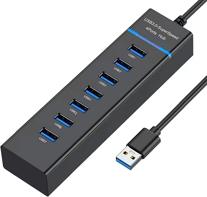 Upgraded USB Hub 3.0, VIENON 7-Port USB Extender Splitter by vienon