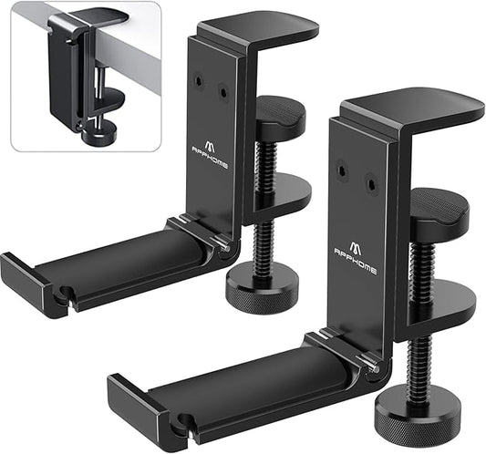 APPHOME 2Pack Upgrade Foldable Headphone Stand Under Desk PC Gaming Headset by APPHOME