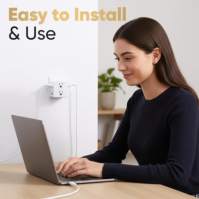 Multi Plug Outlet Splitter, Unidapt Multiple Outlets Extender Adapter - Image 6