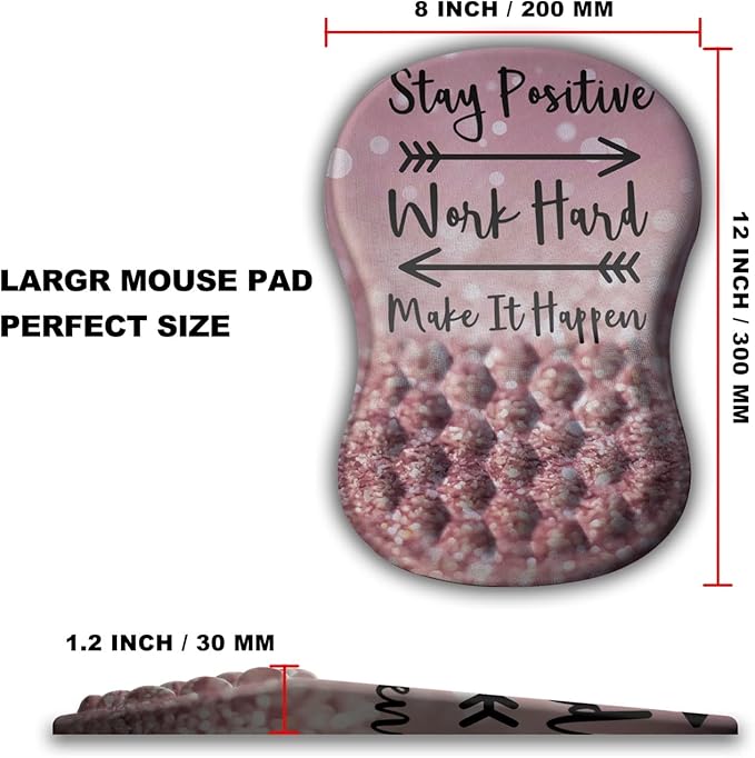 KUOSGM Mouse Pad Wrist Support, Ergonomic Mouse Pad - Image 4
