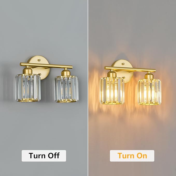 FDPBY Modern 2 Light Crystal Vanity Light, Compatible - Image 6