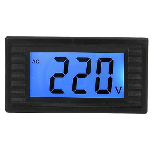 YB5135D Digital AC Voltmeter LCD Blue Backlight 2 Wires Voltage Tester Panel AC by Walfront