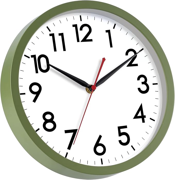 AKCISOT Wall Clock 10 Inch Silent Non-Ticking Modern Clocks Battery Operated - Image 7