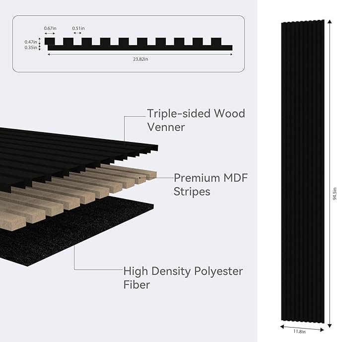 Premium Acoustic Wood Slat Wall Panels – Noise-Reducing Sound Absorption Panels - Image 4