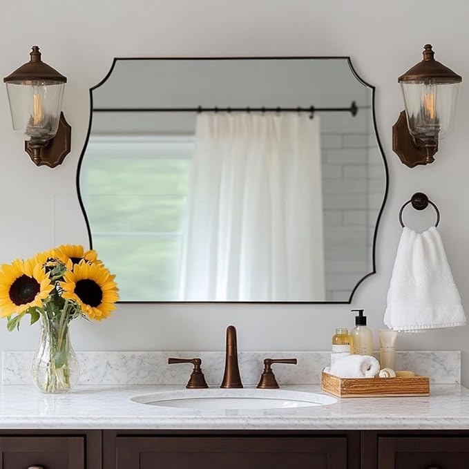 ANDY STAR 30x40 Inch Bronze Mirror, Large Bathroom Mirror - Image 9