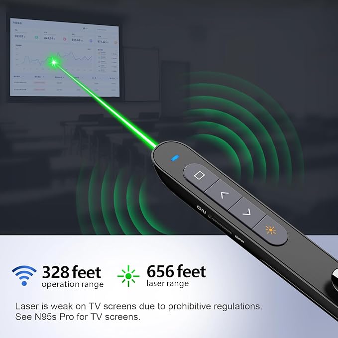 Norwii N76 Rechargeable Presentation clicker, Long Range Presentation Remote - Image 2