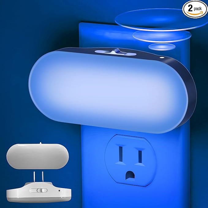 DORESshop Blue Night Light, Auto On/Off, 0-100 LM Adjustable Brightness by DORESshop