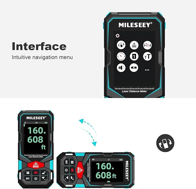 Laser Measure, MiLESEEY 330Ft Laser Distance Meter, Rechargeable - Image 7