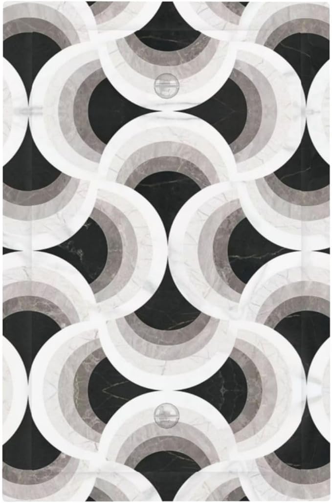 Bvtewkhz Black/White Art Marble No Device Single Blank Decorative Light Switch - Image 2