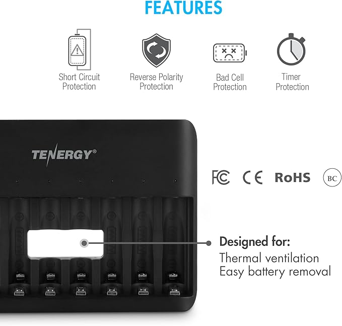 Tenergy TN477U 8-Bay Fast Charger - Image 7