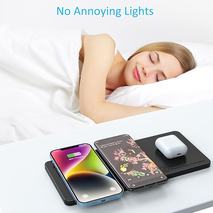 Wireless Charging Pad, ZealSound Ultra-Slim Triple Charger Station - Image 5