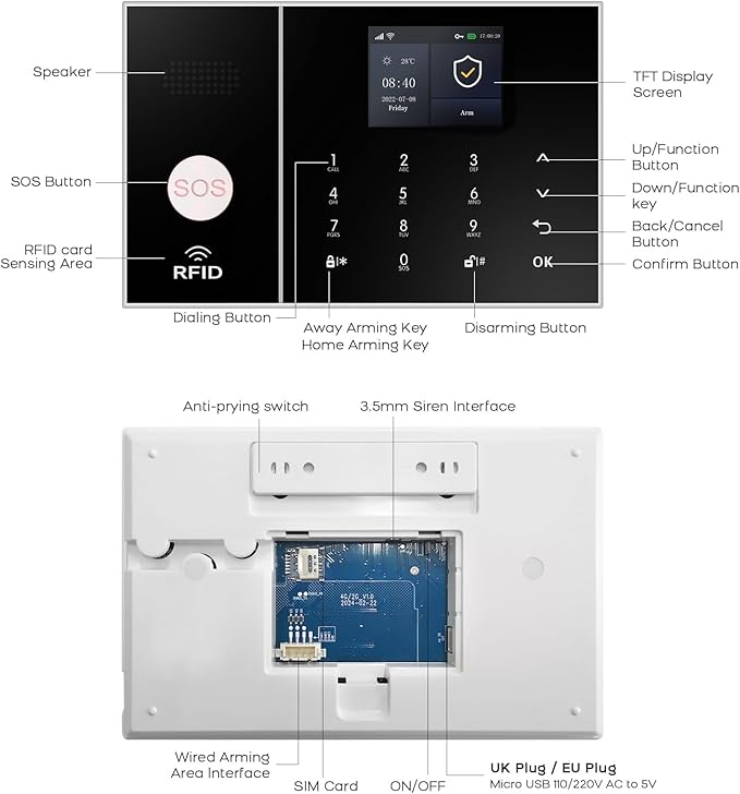 XUK Wireless 4G/GSM/Wi-Fi Security System - Image 8