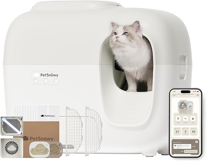 PetSnowy Self-Cleaning Automatic Cat Litter Box by PetSnowy