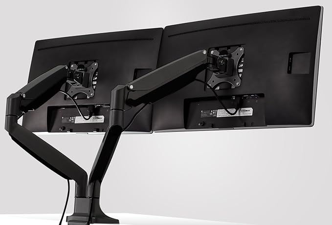 Mount-It! Dual Monitor Arm Mount | Desk Stand | Two Articulating Gas Spring - Image 9