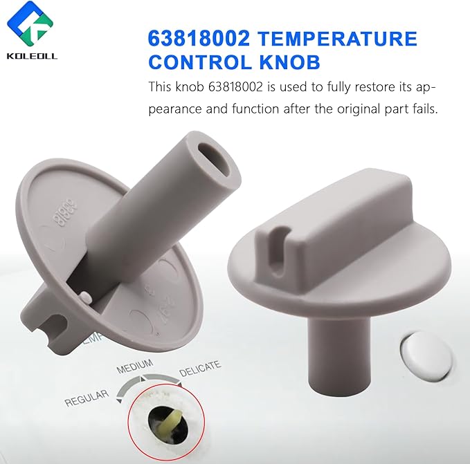 KOLEOLL 2 pcs 63818002 Temp Control Knob Replacement - Image 5