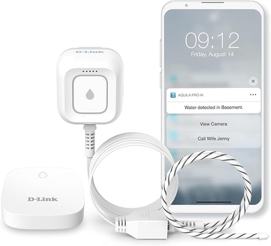 D-Link Next-Gen WiFi Water Leak Detector Starter Kit by D-Link