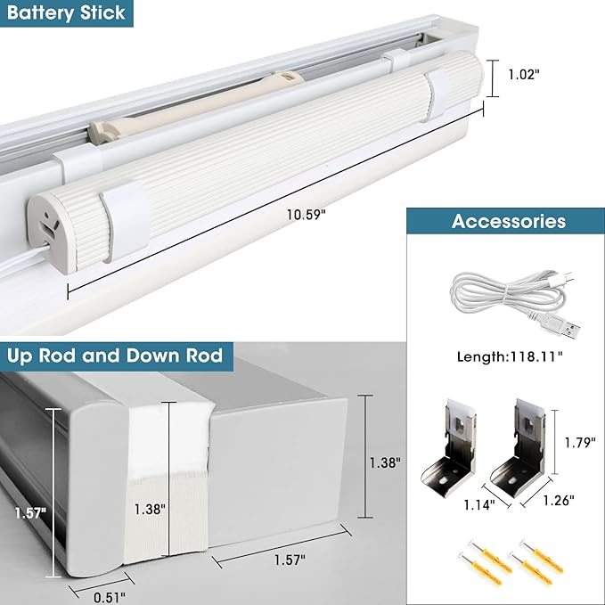 SmartWings Motorized Cellular Shades, Honeycomb Blinds Compatible - Image 9