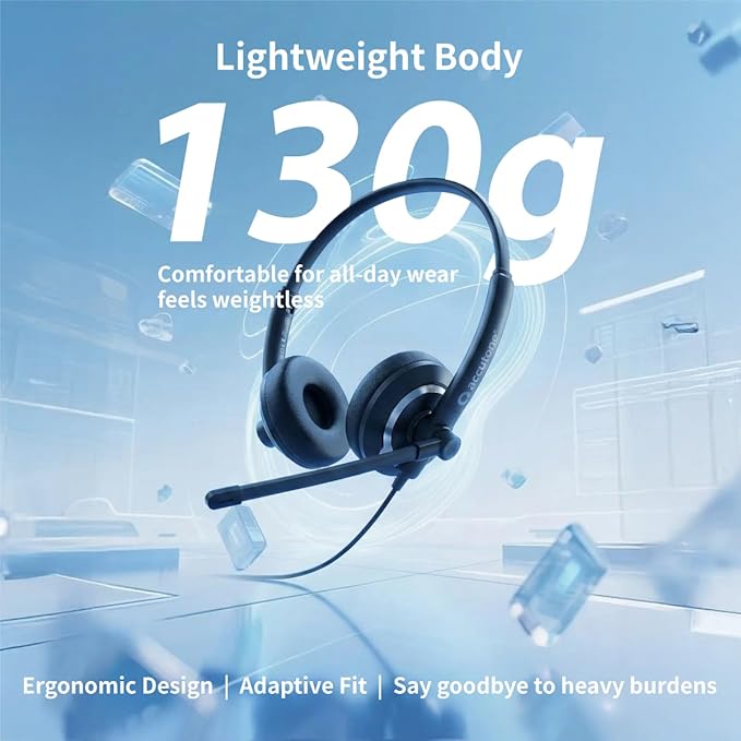 Accutone Conversation 95 Wired Office USB Headset - Image 2