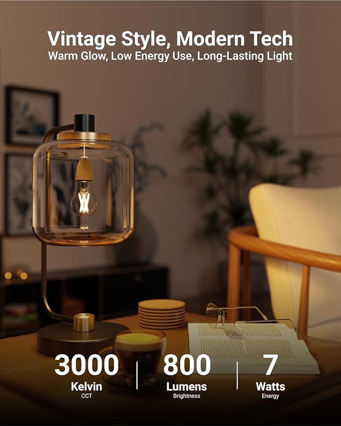 Sunco A15 Light Bulb LED, Edison Style Bulb, Dimmable Vintage Filament Lighting - Image 2