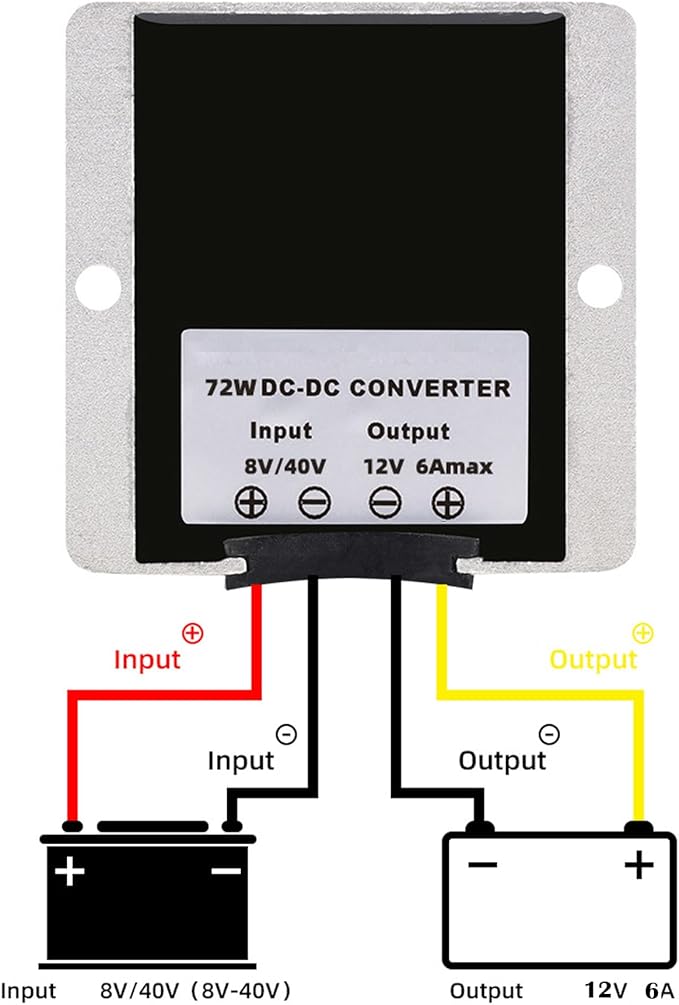 MGGi DC Converter 8V-40V to 12V 6A 72W, Step Down Step Up Converter Voltage - Image 3