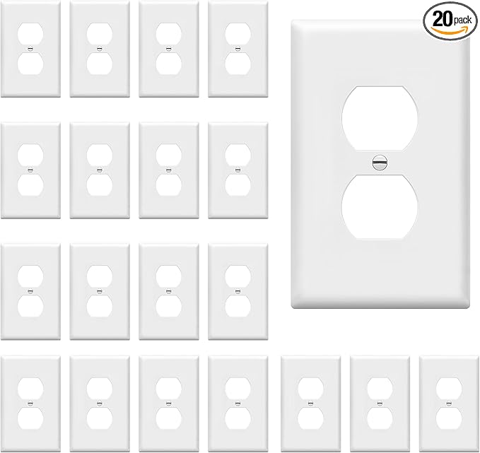 ENERLITES Duplex Receptacle Outlet Wall Plate, Electrical Outlet Cover by Enerlites