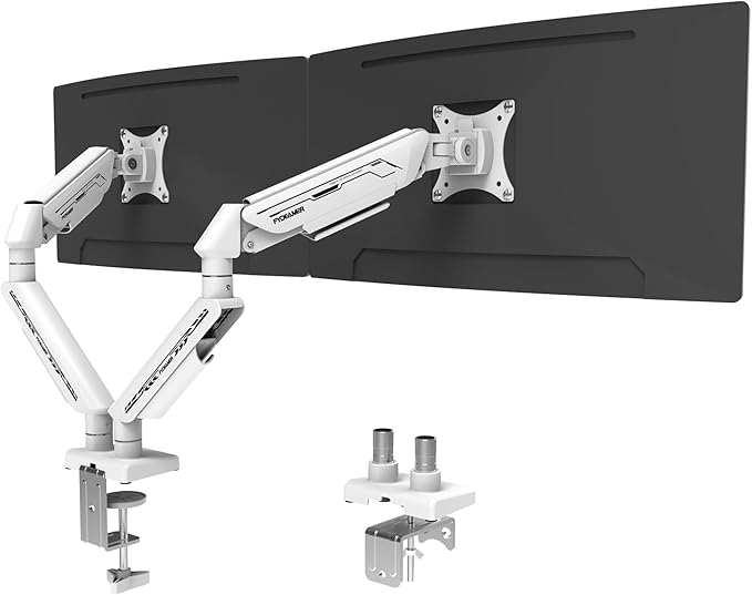 Fydeamer Dual Monitor Arm for 17-35" Screens up to 24.2 lbs, Ergonomic Gas by Fydeamer