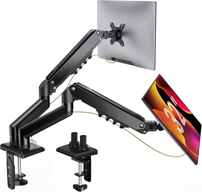 SIAGO Dual Monitor Stand, 15 to 32 Inch Monitor Arm, Adjustable Monitors Mount by SIAGO