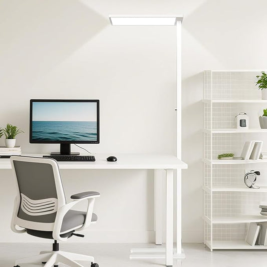 120W LED Floor Lamp, 76.8" Tall Reading Light, 10000LM Knob Dimming Standing by STERRENLED