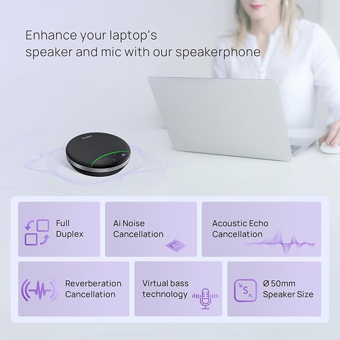 Yealink SP92 USB Speakerphone Bluetooth Conference Speakers and Microphone - Image 3