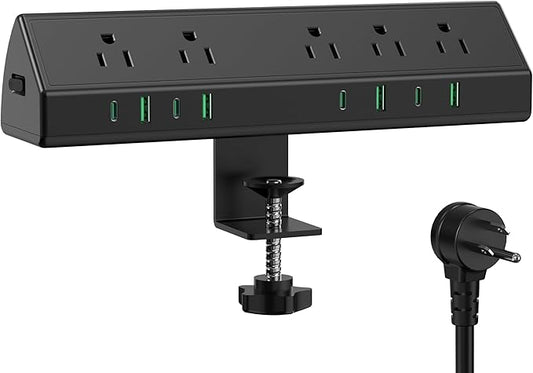 Jgstkcity Desk Clamp Power Strip, 45W Fast Charging Station, 4 USB-C, 4 USB-A by Jgstkcity